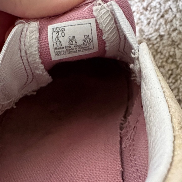 Glittery Pink Kids Vans Slip-On Shoes - Picture 6 of 6